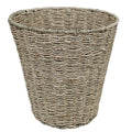 Seagrass Round Waste Paper Basket – Natural Woven Storage Basket