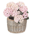 Round Antique Wash Wicker Planter – Rustic Garden Basket Pot