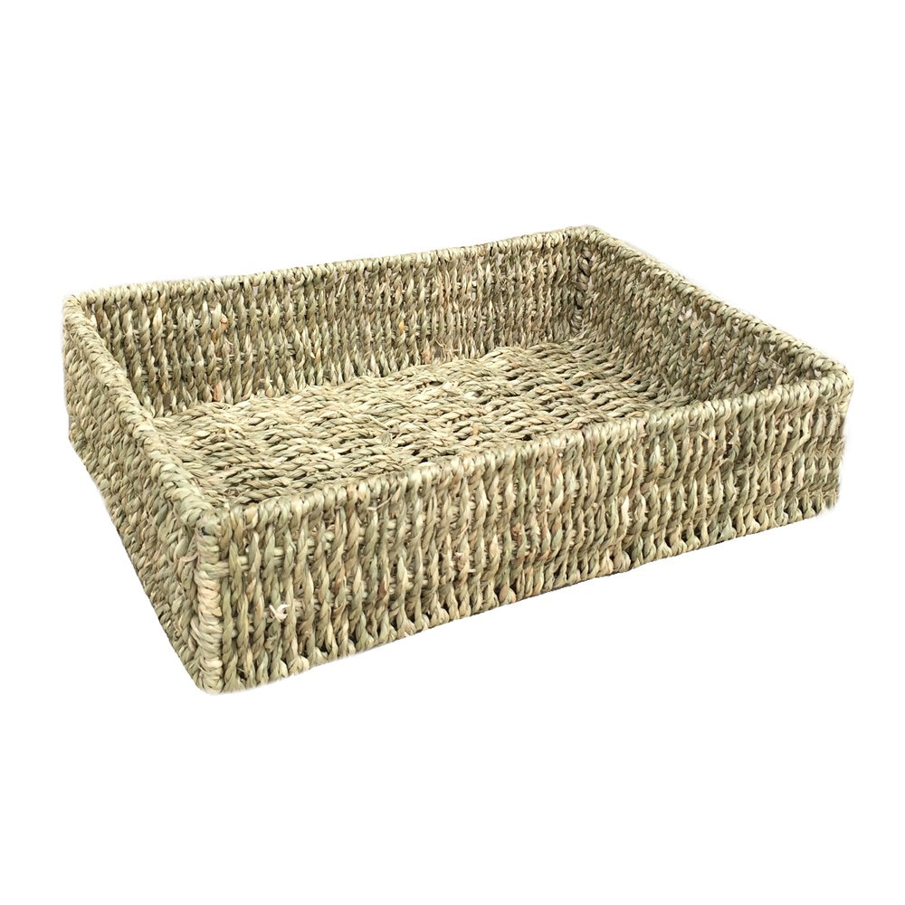 Unlined Rectangular Seagrass Serving Trays-1