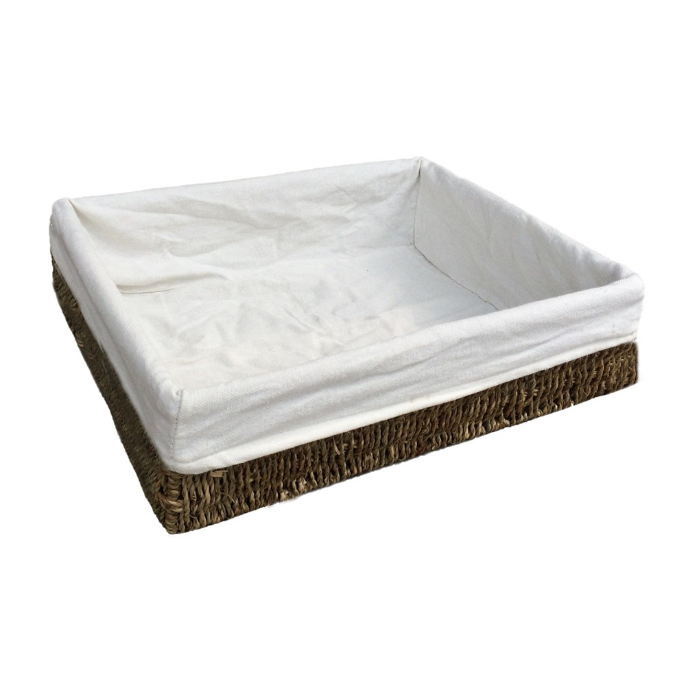 Lined Rectangular Seagrass Serving Tray-2