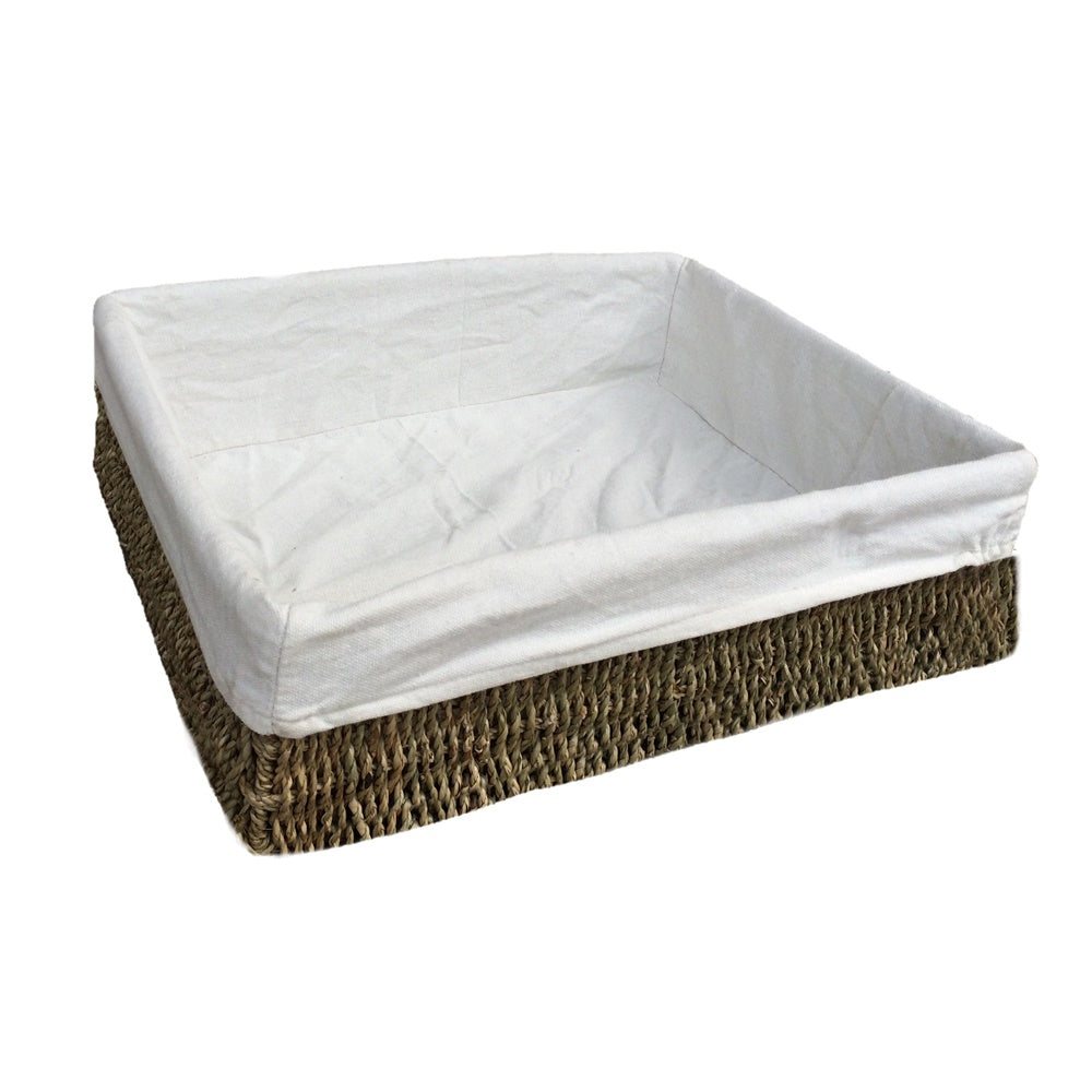 Lined Rectangular Seagrass Serving Tray-3
