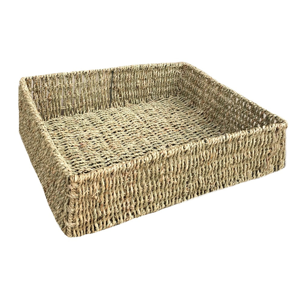Unlined Rectangular Seagrass Serving Trays-3