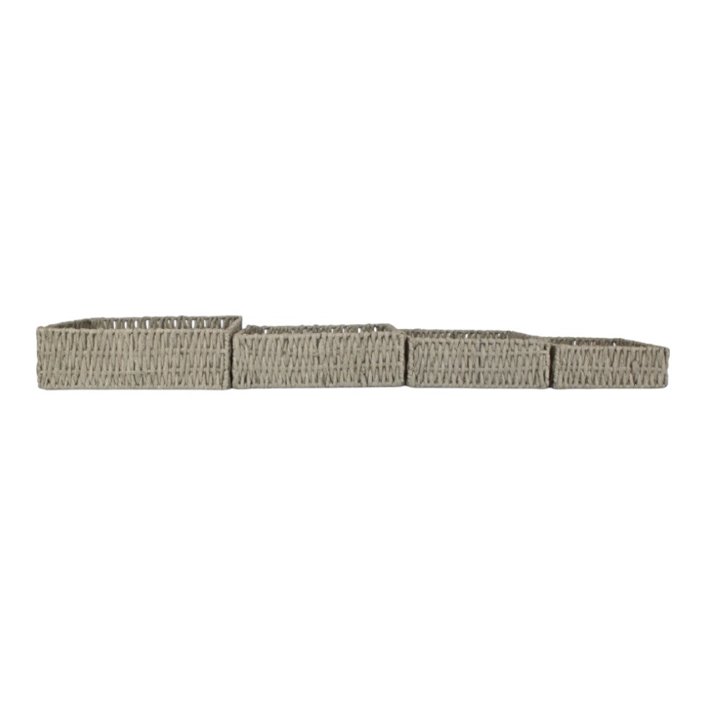 Rectangular Grey Straight-sided Paper Rope Trays-3