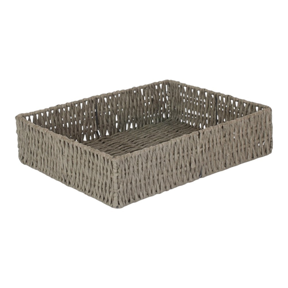 Rectangular Grey Straight-sided Paper Rope Trays-4