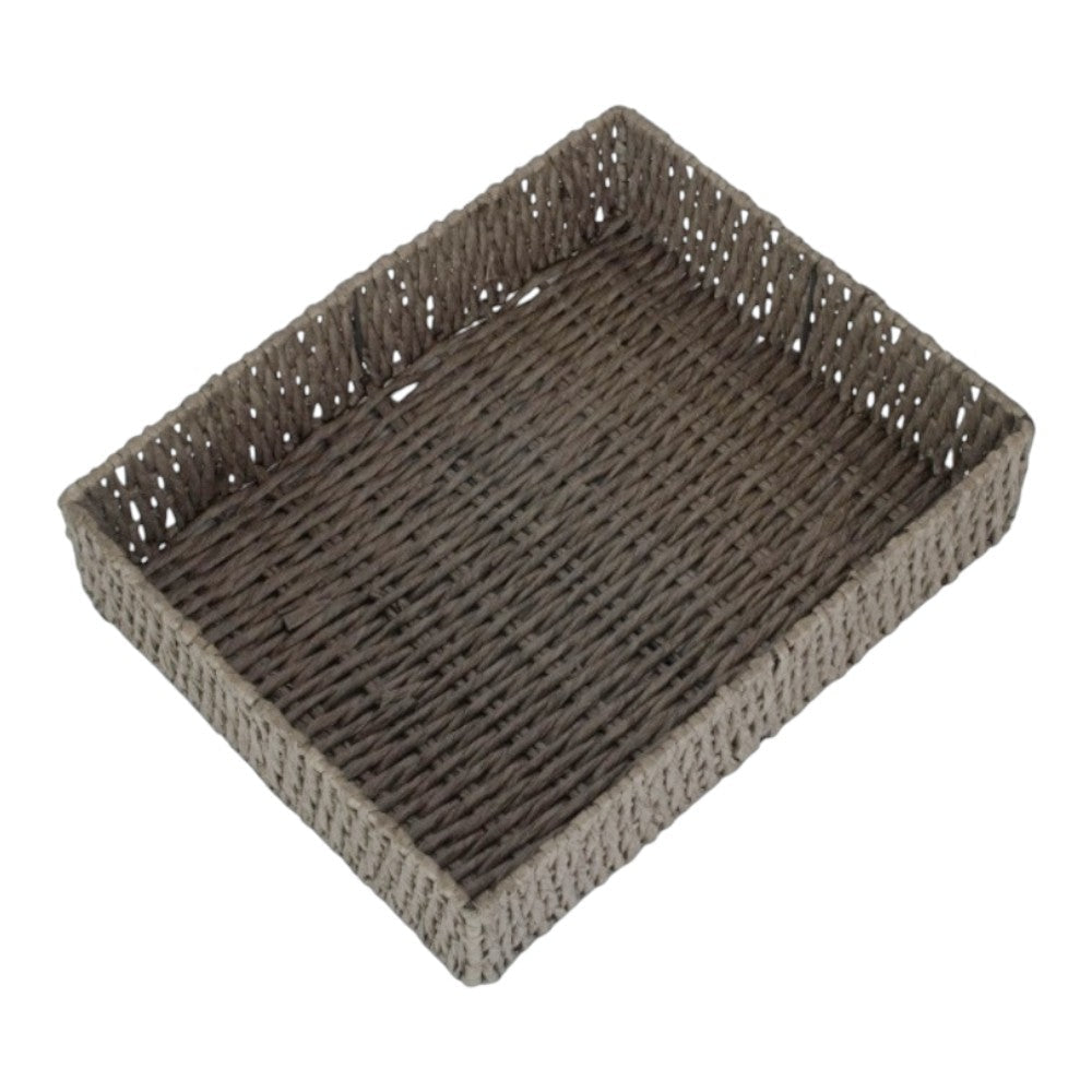 Rectangular Grey Straight-sided Paper Rope Trays-5
