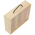 3 Bottle Pinewood Beer Carry Case with Acrylic Lid – Rustic Beer Gift Holder